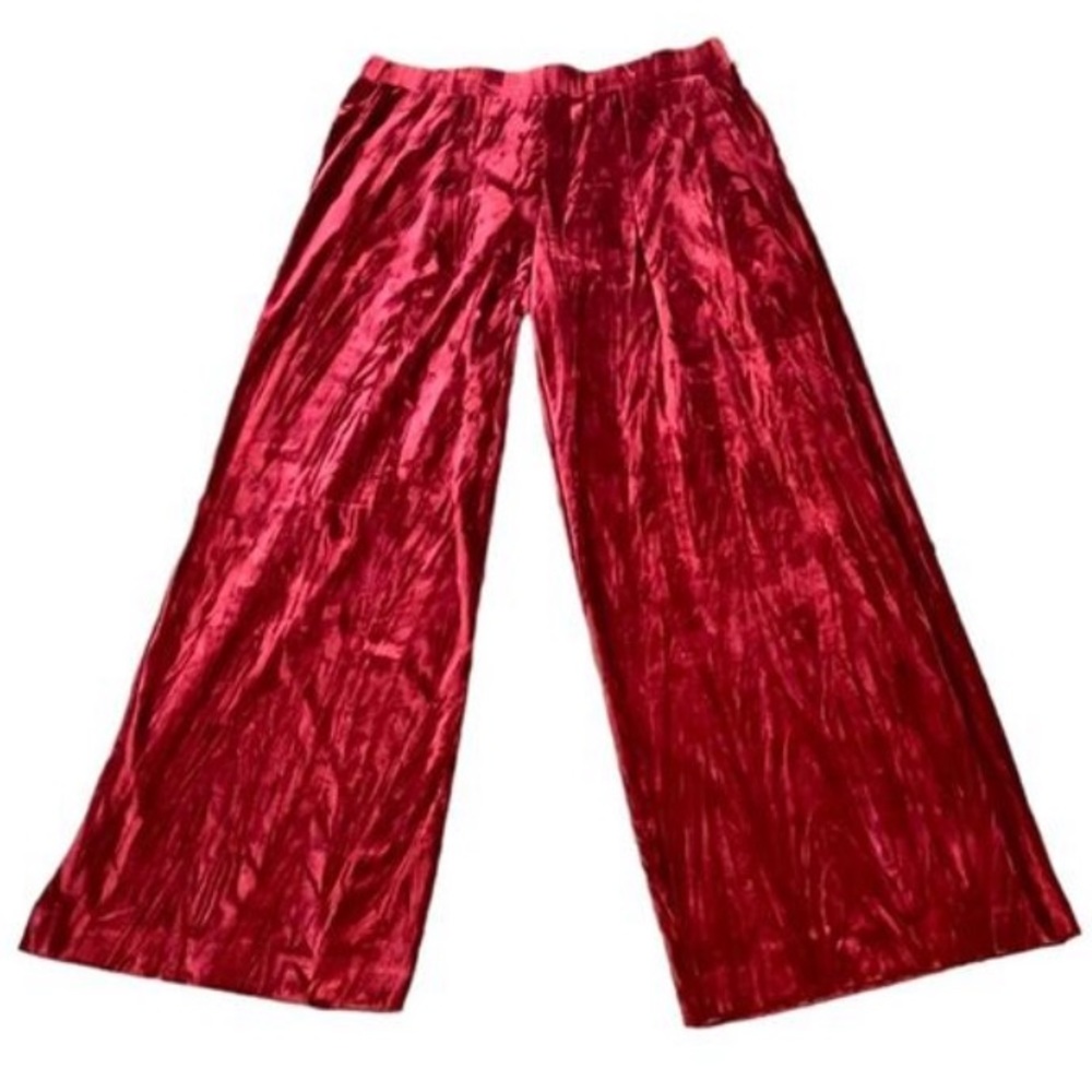 A New Day Women's High Rise Leg Velvet Pull On Wide Leg Lounge Pants - Picture 2 of 5